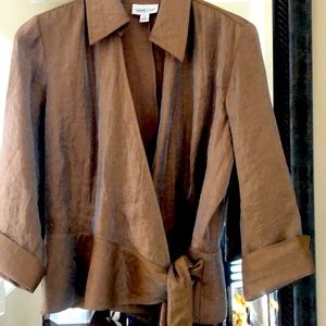 Iridescent bronze blouse